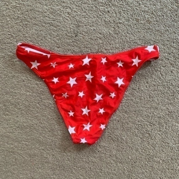 Nasty Gal Red and White Star Swim Bottom Size 6 - Picture 4 of 6